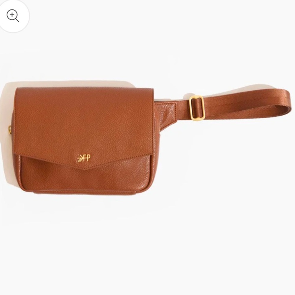 Freshly Picked Brown Leather Crossbody Belt Bag